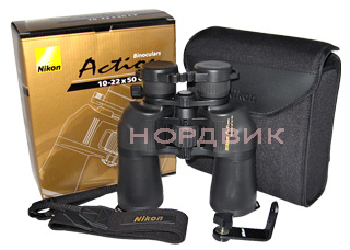 Комплект поставки оптического бинокля Nikon Aculon A211 10-22x50 CF.