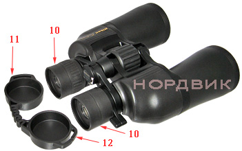 Оптический бинокль Nikon Aculon A211 10-22x50 CF. Вид сзади.