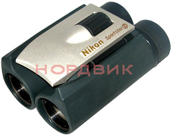 Водонепроницаемый бинокль Nikon Sportstar EX 8x25 Silver в сложенном положении.