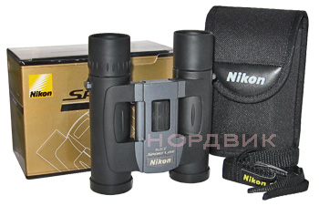 Комплект продажи бинокля Nikon 8x25 Sport Lite Black
