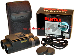 Комплектация бинокля Pentax 10x25 DCF SW