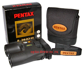 Бинокль Pentax 8x36 DCF HS. Комплект продажи бинокля.