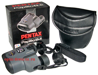 Комплект продажи бинокля Pentax 6,5x21 Papilio