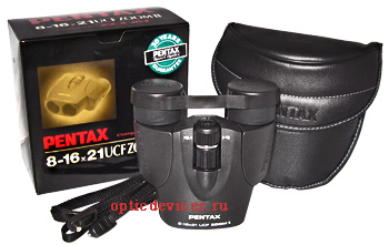 Оптический бинокль Pentax 8-16x21 UCF ZOOM II. Комплект продажи