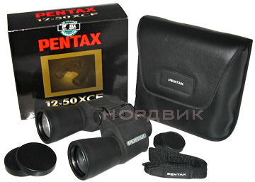 Комплект продажи бинокля Pentax 12x50 XCF