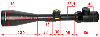 Размер оптического прицела Monarch 3,5-10x50 IL