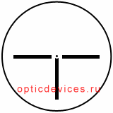 Сетка с прицельным пеньком с точкой и боковыми выравнивающими оптического прицела Пилад Р4х32L